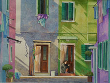 Painting: Burano Alley