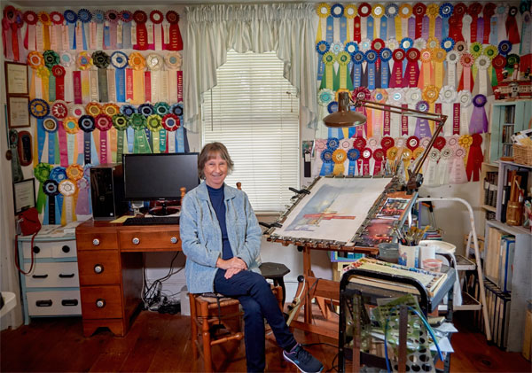 Becky in her studio